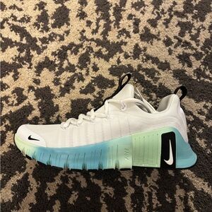 Size 7.5- Nike Free Metcon 6 Women's White/Mint Green IM2500-100 No Lid